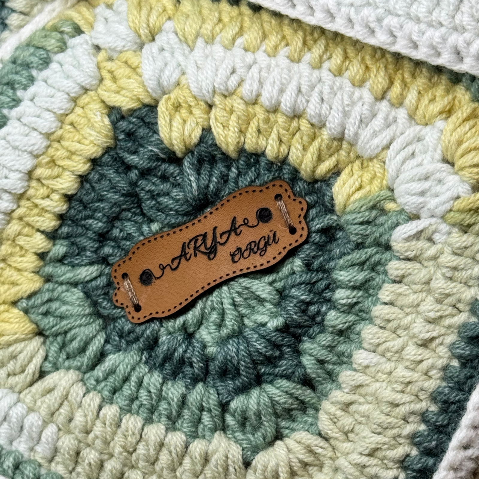 El Yapımı Örgü Granny Square Boho Omuz Çantası