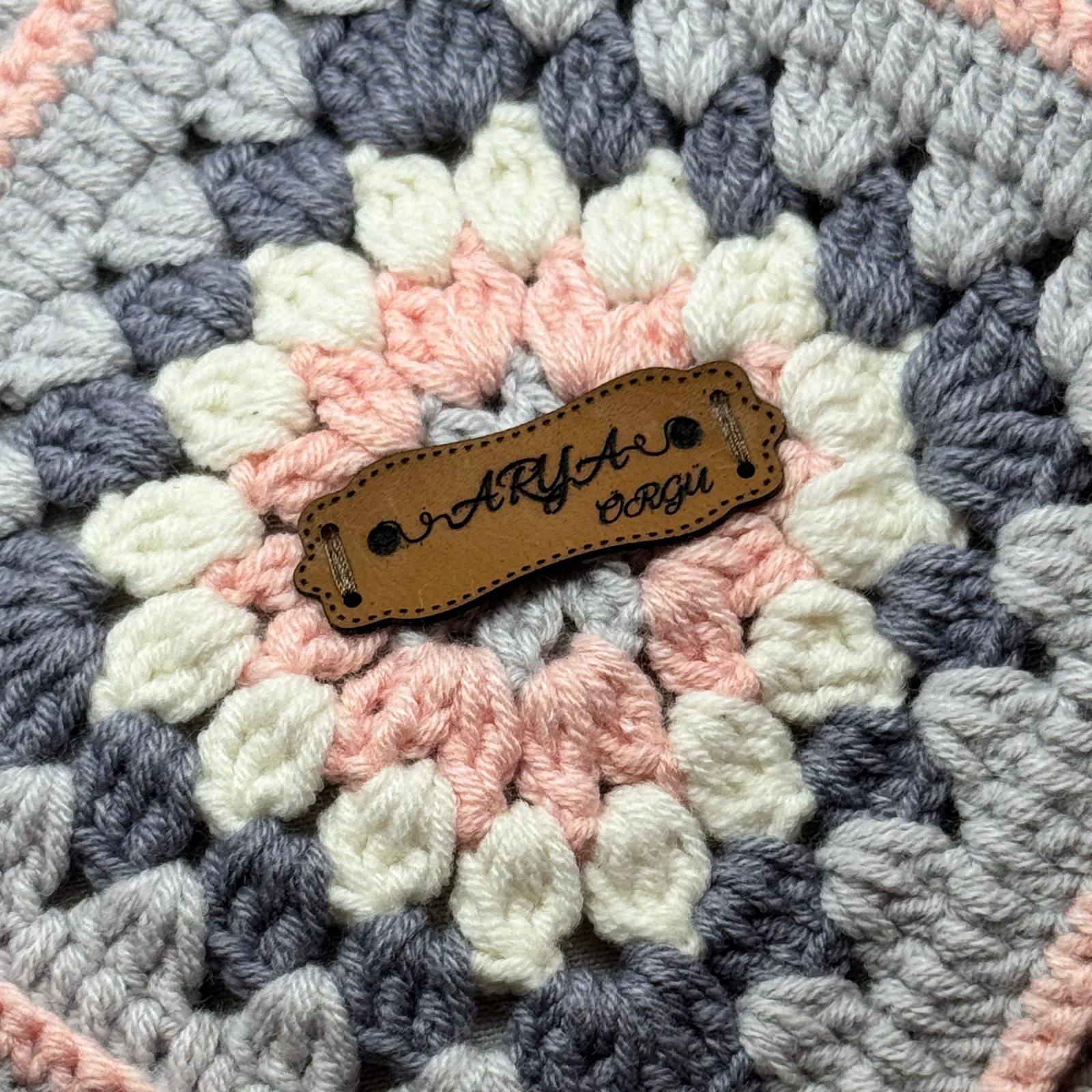 El Yapımı Örgü Granny Square Boho Omuz Çantası