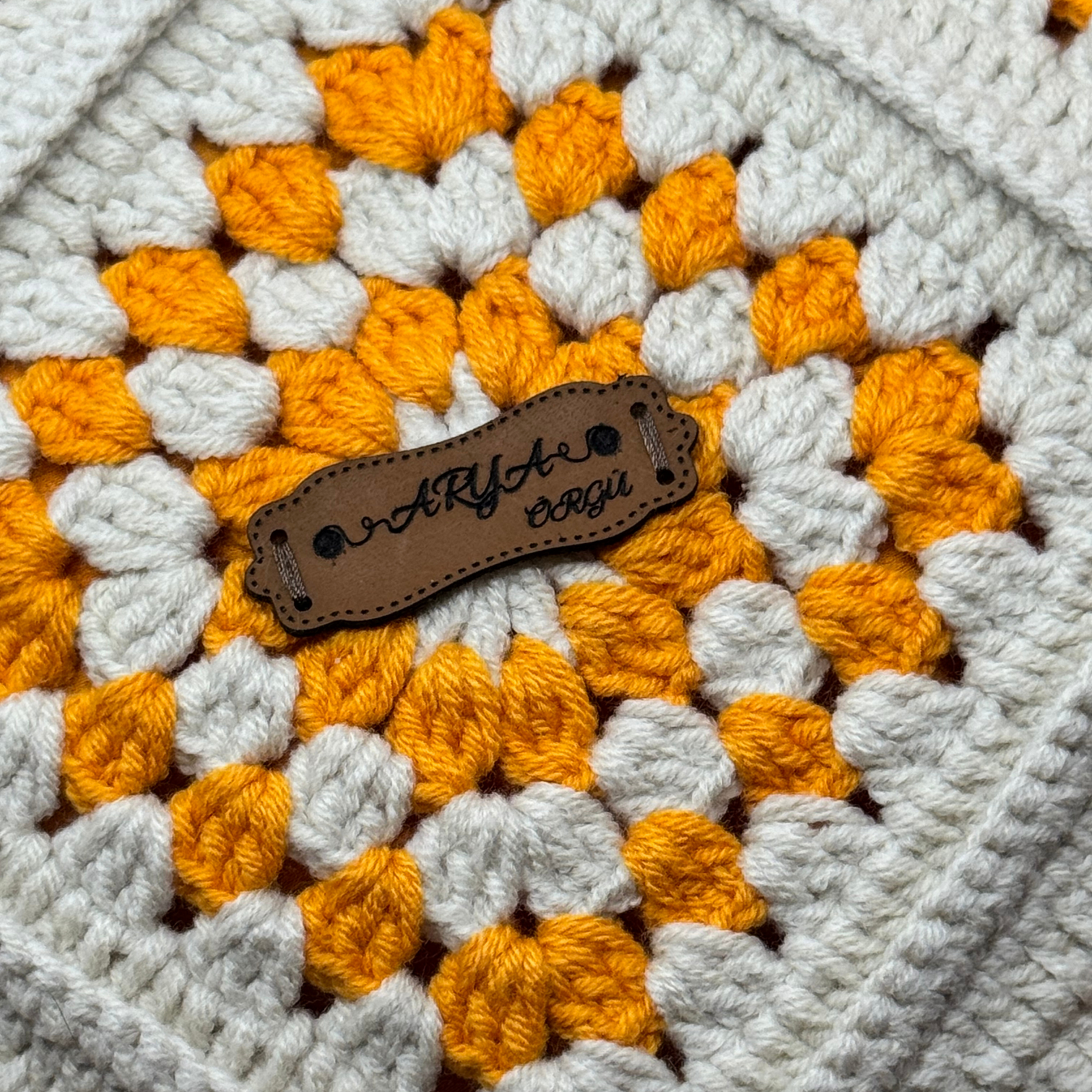 El Yapımı Örgü Granny Square Boho Omuz Çantası