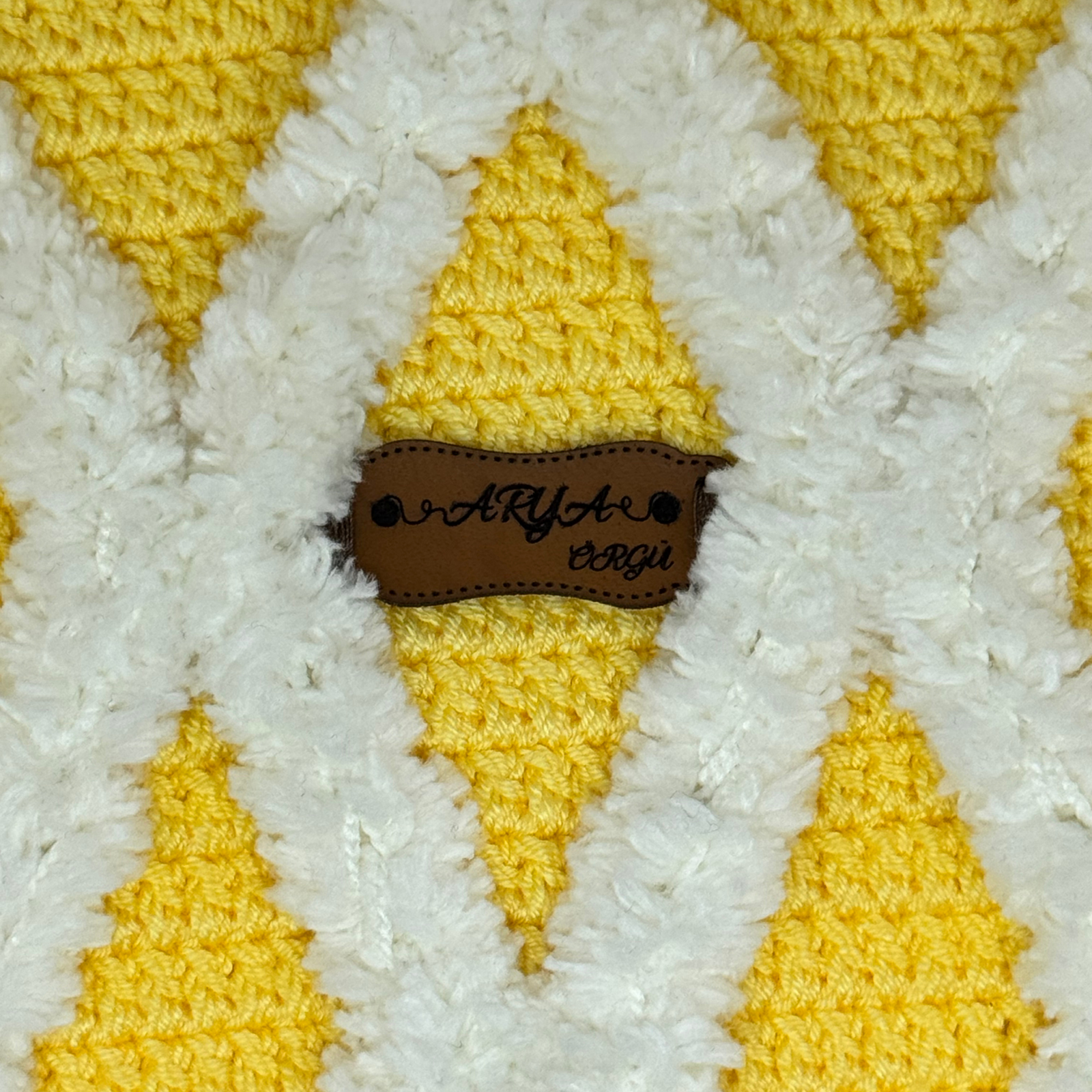 El Yapımı 3D Kabartmalı Dalga Desenli Örgü Portföy & Makyaj Çantası